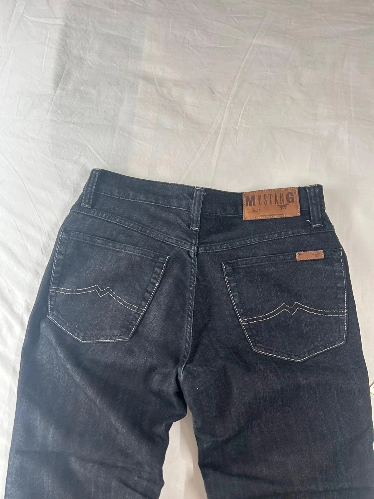 Calça jeans preta de corte reto mustang w32 l34 – photo 12
